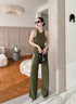 SIRINNN Sleeveless Long Cross Lace BackJumpsuits